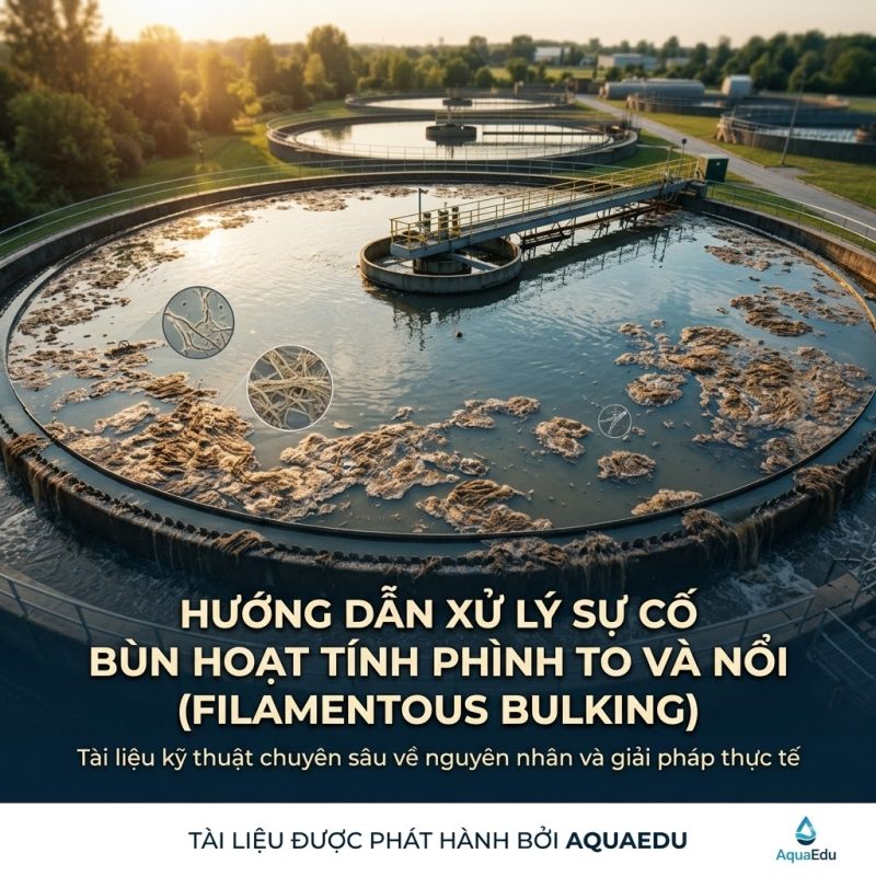 Quy trình hướng dẫn xử lý sự cố bể lắng vi sinh bị nổi bùn do vi khuẩn dạng sợi