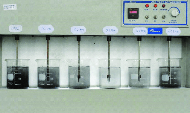 thí nghiệm jartest xử lý nước thải